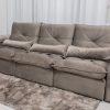 Sofa-Retratil-Reclinavel-Guia-2.90m-Veludo-Bege-claro