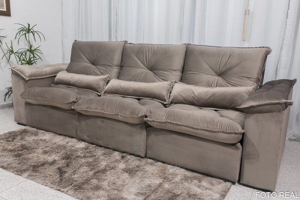 Sofa-Retratil-Reclinavel-Guia-2.90m-Veludo-Bege-claro