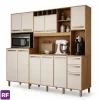 Armário Cozinha Completa Petra Cinamomo/Off White Valdemoveis