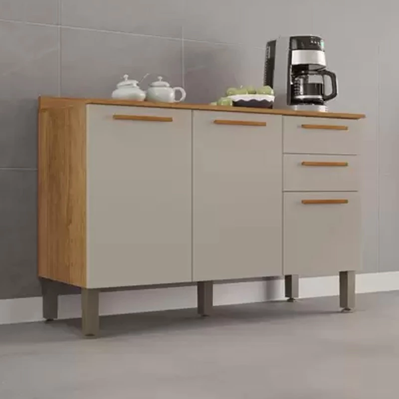 Balcão para Cozinha New Valência larg. 1.20m Cinamomo/Off White Sallêto