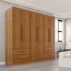 Guarda-roupa Texas Premium Cinamomo 6 Portas 4 gavetas Larg. 1.80m - Sallêto