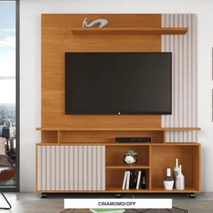 Home Serrano Larg. 1.50m Cinamomo/Off White C/detalhe Ripado - JCM