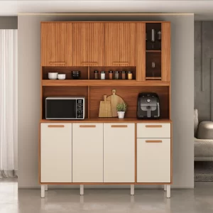 Kit Cozinha 1,50m Itafriz Cinamomo/Off 69/70 8 Portas 1 Gaveta - Itatiaia