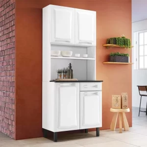 Kit Cozinha em Aço Pratika 4 Portas 1 Gaveta Larg. 0.80m Branco Itatiaia