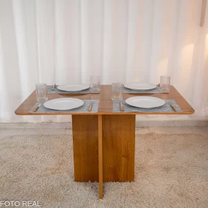 Mesa de Jantar Salina 120x80 Tampo Londres Cinamomo - Cel Móveis