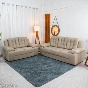 Sofá 3 e 2 lugares 240 Courvin Areia - Rondomóveis