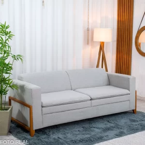 Sofá 3 Lugares Capri Larg. 2.00m Linho Cinza A59