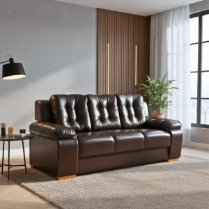 Sofá 3 lugares 240 Korino Café Larg. 2.07m - Rondomóveis