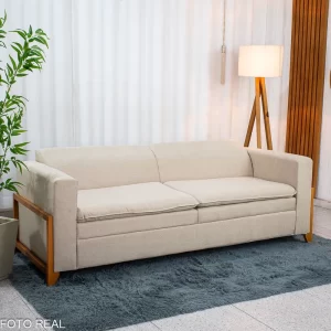 Sofá 3 Lugares Capri Larg. 2.00m Linho Bege A57