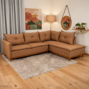Sofá de Canto Turquia Linho Terracota 29